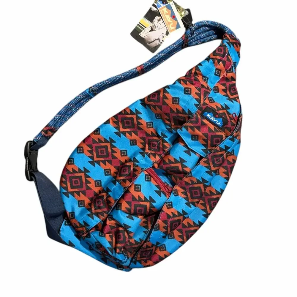 NEW KAVU Rope Sling Bag Aztec Navajo Print